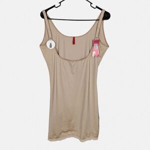 NWT SPANX Open Bust Slip 2X Full‎ Slip Beige Retail $88